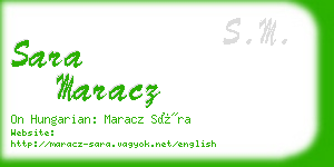 sara maracz business card